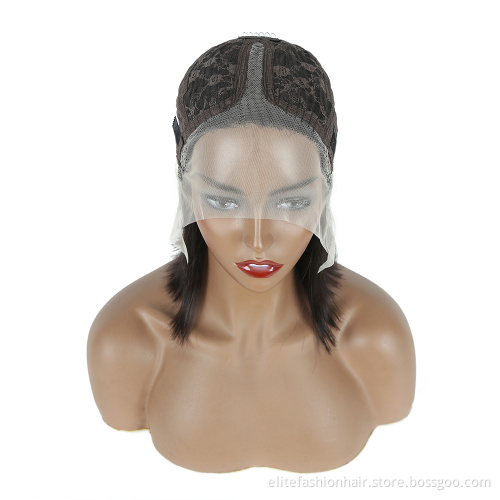 1B#Bob Peruvian Straight Highlight 13x4 Lace Frontal Short Bob Wig Remy Hair 13x4x1 T Part HD Lace Closure Human Hair Wigs